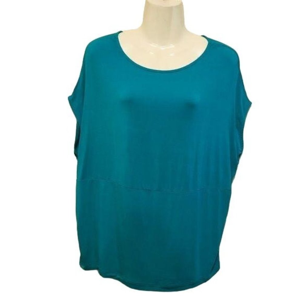 Zara Collection Turquoise Dolman Sleeve Knit Tee Size Small